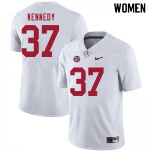 NCAA Women's Alabama Crimson Tide #37 Demouy Kennedy Stitched College 2020 Nike Authentic White Football Jersey WI17W18AA